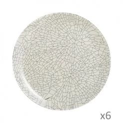 Luminarc 6 Assiettes Plates Mindy Beige 26cm