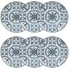 Maisons Du Monde Assiettes à Dessert Assiette à Dessert En Faïence Bleue Et Blanche Motifs Graphiques - Lot De 6