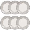 Maisons Du Monde Vaisselle De Noël Assiette à Dessert En Grès Blanc Motifs à Pois - Lot De 6