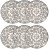 Maisons Du Monde Vaisselle De Noël Assiette à Dessert En Grès Noir Et Blanc Imprimé - Lot De 6