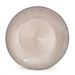 Maisons Du Monde Vaisselle De Noël Assiette à Dessert En Verre Coloris Champagne D 22 Cm - Lot De 6
