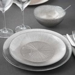 Assiettes Soldes Magasin -Assiettes Soldes Magasin assiette a dessert en verre gris d 22 cm 1000 2 0 154447 2