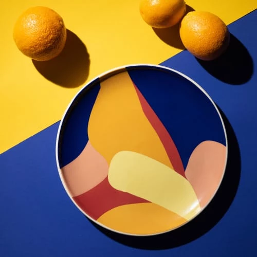 Assiettes à Dessert Assiette à Dessert Olympe Maisons Du Monde X Sakina M’Sa En Faïence Rouge, Bleu, Orange, Jaune Et Rose 3 Assiettes à Dessert Assiette à Dessert Olympe Maisons Du Monde X Sakina M’Sa En Faïence Rouge, Bleu, Orange, Jaune Et Rose – Image 3