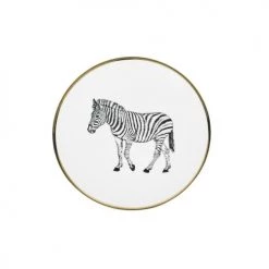 Lo De Manuela Assiettes à Dessert Assiette à Dessert Porcelaine De Limoges Zèbre 21,5 Cm