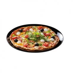 Luminarc Assiettes Plates Assiette à Pizza Noire D32cm -Assiettes Soldes Magasin assiette a pizza noire d32cm 2
