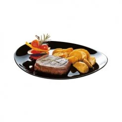 Luminarc Assiettes Plates Assiette à Steak Noire 30x26cm 8 Luminarc Assiettes Plates Assiette à Steak Noire 30x26cm -Assiettes Soldes Magasin assiette a steak noire 30x26cm 2