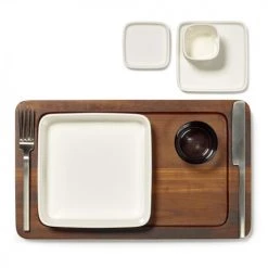 Serax Assiettes Plates Assiette Carrée En Porcelaine Blanche 16x16cm -Assiettes Soldes Magasin assiette carree en porcelaine blanche 16x16cm 5