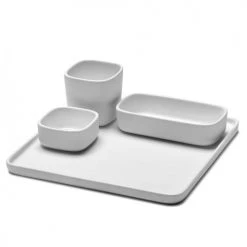 Serax Assiettes Plates Assiette Carrée En Porcelaine Blanche 28x28cm -Assiettes Soldes Magasin assiette carree en porcelaine blanche 28x28cm 3