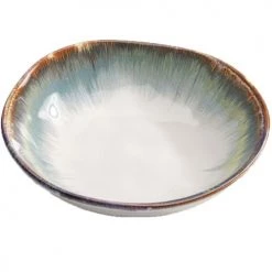 Kare Design Assiettes Creuses Assiette Creuse En Céramique Blanche Et Bleue D21 - Lot De 4 -Assiettes Soldes Magasin assiette creuse en ceramique blanche et bleue d21 lot de 4 2