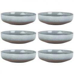Maisons Du Monde Assiettes Creuses Assiette Creuse En Faïence Grise - Lot De 6
