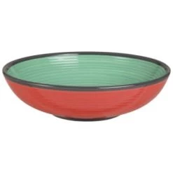 Maisons Du Monde Assiettes Creuses Assiette Creuse En Faïence Jaune Et Verte - Lot De 2 -Assiettes Soldes Magasin assiette creuse en faience verte et rouge valence 1000 5 24 180834 1