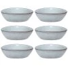 Maisons Du Monde Assiettes Creuses Assiette Creuse En Grès Bleu Gris - Lot De 6