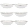 Maisons Du Monde Assiettes Creuses Assiette Creuse En Grès Gris Clair - Lot De 6