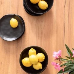 Kare Design Assiettes Creuses Assiette Creuse En Grès Noir D22 - Lot De 4 -Assiettes Soldes Magasin assiette creuse en gres noir d22 lot de 4 4