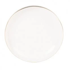 Maisons Du Monde Vaisselle De Noël Assiette Creuse En Porcelaine Blanche Et Dorée - Lot De 6 -Assiettes Soldes Magasin assiette creuse en porcelaine blanche et doree 1000 6 32 208681 2