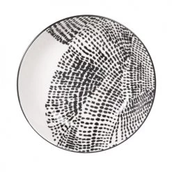 Maisons Du Monde Assiettes Creuses Assiette Creuse En Porcelaine Blanche Et Noire à Motifs - Lot De 6 -Assiettes Soldes Magasin assiette creuse en porcelaine blanche et noire a motifs 1000 13 26 228765 2