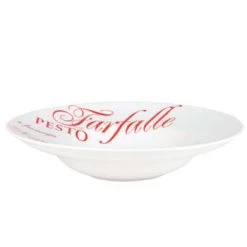 Maisons Du Monde Assiettes Creuses Assiette Creuse En Porcelaine Blanche Imprimé Gris - Lot De 6 -Assiettes Soldes Magasin assiette creuse en porcelaine rouge d 30 cm pasta pasta 1000 7 29 115403 4