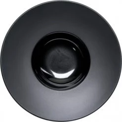 Stalgast Assiettes Creuses Assiette Creuse Porcelaine Noire Bord Lisse Ø 23cm