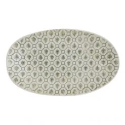 Bloomingville Assiettes Plates Assiette De Service En Grès Vert