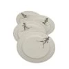 Wadiga Assiettes Plates Assiette En Céramique Blanche D27cm - Lot De 4