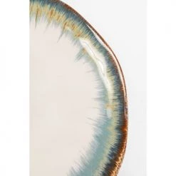 Kare Design Assiettes Plates Assiette En Céramique Blanche Et Bleue D20 - Lot De 4 -Assiettes Soldes Magasin assiette en ceramique blanche et bleue d20 lot de 4 2