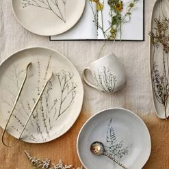 Bloomingville Assiettes Plates Assiette En Grès Beige -Assiettes Soldes Magasin assiette en gres beige 2