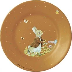 Petit Jour Paris Assiettes Creuses Assiette Pierre Lapin Bleue Ocre (20 Cm)