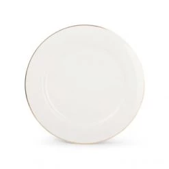 Salt&Pepper Assiettes Plates Assiette Plate 26,5cm Avec Bord Doré - Lot De 4