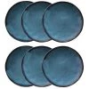 Maisons Du Monde Assiettes Plates Assiette Plate En Faïence Bleue - Lot De 6