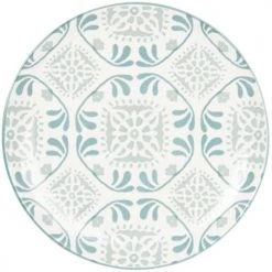 Maisons Du Monde Assiettes Plates Assiette Plate En Grès Blanc à Motifs Bleus Et Gris - Lot De 6 -Assiettes Soldes Magasin assiette plate en gres blanc a motifs bleus et gris 1000 11 17 212766 1