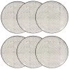 Maisons Du Monde Vaisselle De Noël Assiette Plate En Grès Blanc Motifs Graphiques Noirs - Lot De 6