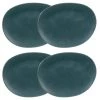 Maisons Du Monde Assiettes Plates Assiette Plate En Grès Bleu Vert - Lot De 4