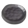 Kare Design Assiettes Plates Assiette Plate En Grès Noir D26 - Lot De 4