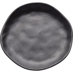 Kare Design Assiettes Plates Assiette Plate En Grès Noir D26 - Lot De 4 -Assiettes Soldes Magasin assiette plate en gres noir d26 lot de 4 3