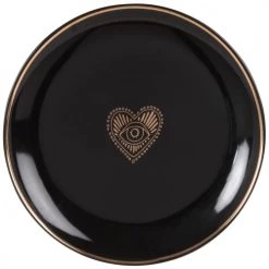 Maisons Du Monde Assiettes Plates Assiette Plate En Grès Noir Et Doré - Lot De 6