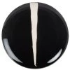 Maisons Du Monde Assiettes Plates Assiette Plate En Grès Noir Et Trait Blanc - Lot De 4