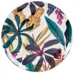 Maisons Du Monde Assiettes Plates Assiette Plate En Porcelaine Blanche Motif Végétal Multicolore - Lot De 6 -Assiettes Soldes Magasin assiette plate en porcelaine blanche motif vegetal multicolore 1000 7 25 224951 1