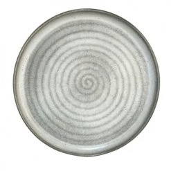 Sibo Homeconcept Assiettes Plates Assiette Plate En Porcelaine Gris 28 Cm - Lot De 2