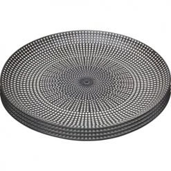 Kare Design Assiettes Plates Assiette Plate En Porcelaine Noire Et Blanche D26 - Lot De 4