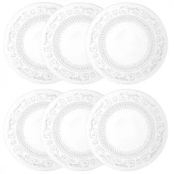 Maisons Du Monde Assiettes Plates Assiette Plate En Verre D 25 Cm - Lot De 6