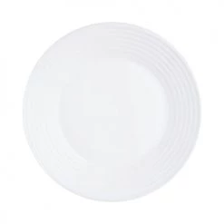 Luminarc Assiettes Plates Assiette Plate En Verre Opale Extra Résistant D25cm