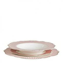 Mathilde M Assiettes Plates Assiette Plate Rose D27,5cm -Assiettes Soldes Magasin assiette plate rose d27 5cm 4