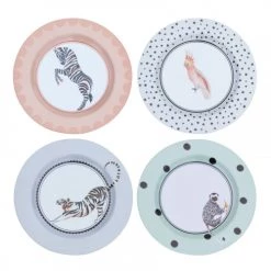 Yvonne Ellen Assiettes Plates Assiettes En Mélamine D21cm - Lot De 4
