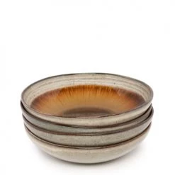 Bazar Bizar Assiettes Plates Grande Assiette à Pâtes En Grès Lot De 4 -Assiettes Soldes Magasin grande assiette a pates en gres lot de 4 5