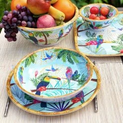 Les Jardins De La Comtesse Assiettes Creuses Grande Assiette Creuse En Mélamine 23 Cm Imprimé De Toucans -Assiettes Soldes Magasin grande assiette creuse en melamine 23 cm imprime de toucans 3