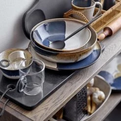 Bloomingville Assiettes Plates Grande Assiette En Grès Beige -Assiettes Soldes Magasin grande assiette en gres beige 7