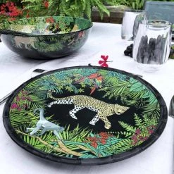 Les Jardins De La Comtesse Assiettes Plates Grande Assiette Plate En Mélamine Avec Des Motifs Jungle 28 Cm -Assiettes Soldes Magasin grande assiette plate en melamine avec des motifs jungle 28 cm 2