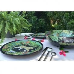 Les Jardins De La Comtesse Assiettes Plates Grande Assiette Plate En Mélamine Avec Des Motifs Jungle 28 Cm -Assiettes Soldes Magasin grande assiette plate en melamine avec des motifs jungle 28 cm 3