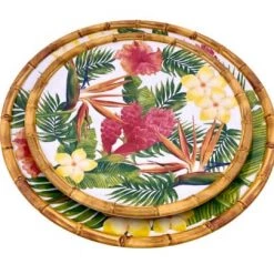 Les Jardins De La Comtesse Assiettes Plates Grande Assiette Plate En Mélamine Imprimé De Fleurs Exotiques Ø 28 Cm -Assiettes Soldes Magasin grande assiette plate en melamine imprime de fleurs exotiques oe 28 cm 2