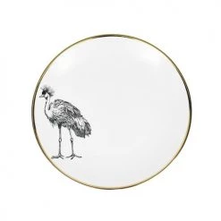 Lo De Manuela Assiettes Plates Grande Assiette Porcelaine De Limoges Grue 26,5 Cm